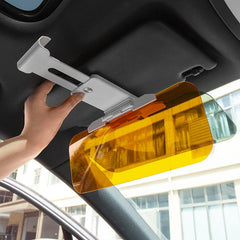 2-in-1 Car Visor, Day And Night Anti-Glare Visor, Automobile Sun Anti-UV Block Visor, Non Glare Anti-Dazzle Sunshade Mirror Goggles Shield For Driving - KinglyDay