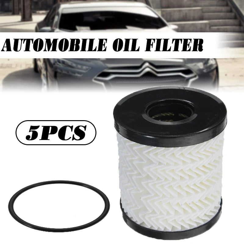 5Pcs Automotive Filter Element Car Oil Filter For Peugeot 307 206 207 408 508 For Citroen Elysee Picasso C2 C5 1109.3X