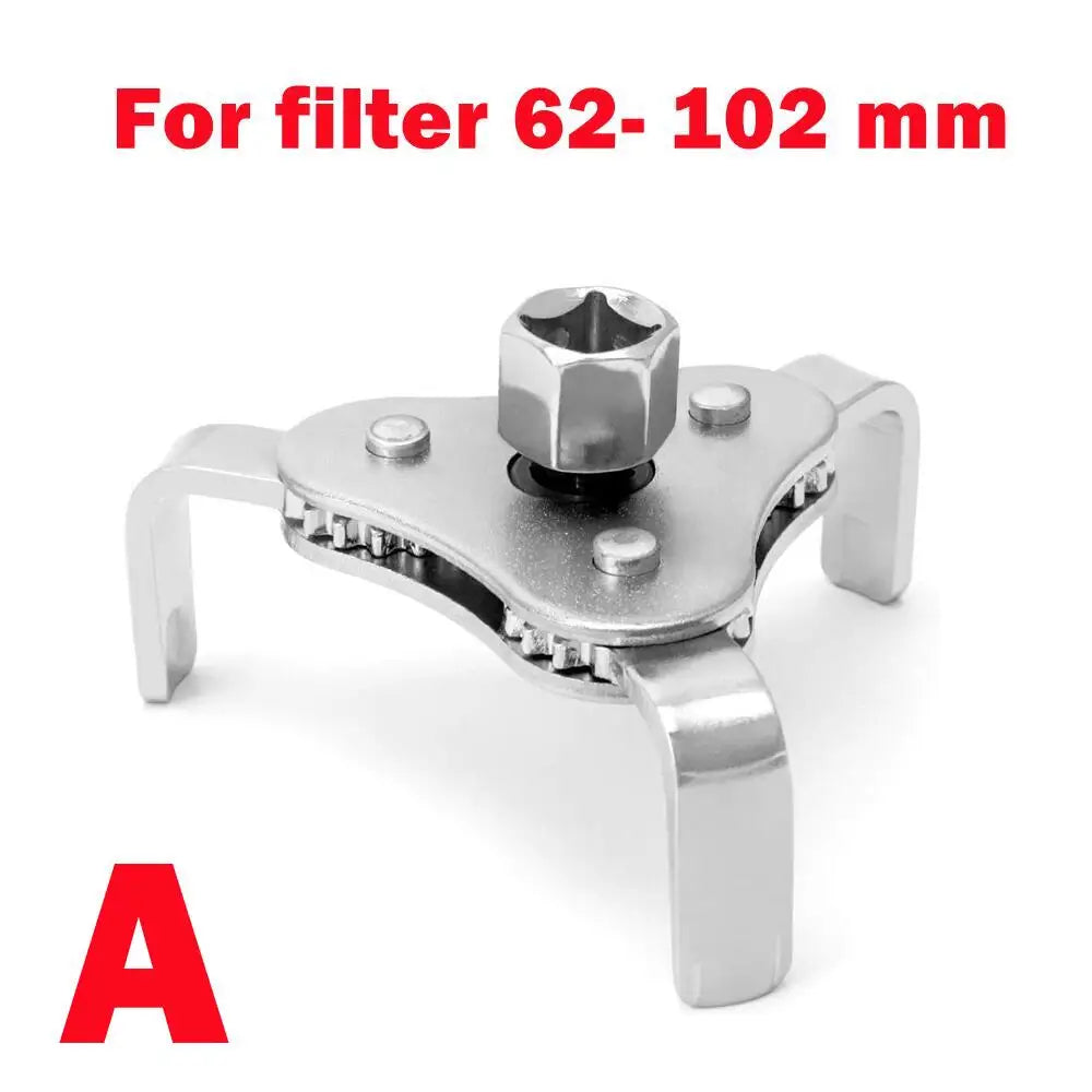 Universal Oil Filter Wrench Adjustable Install Uninstall Removal Key Repairing Tool