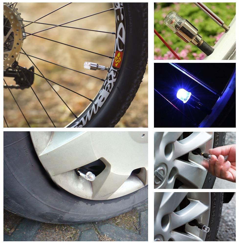 6PCS Car Auto Wheel Tire Tyre Air Valve Stem LED Light Cap Cover Accessories - KinglyDay