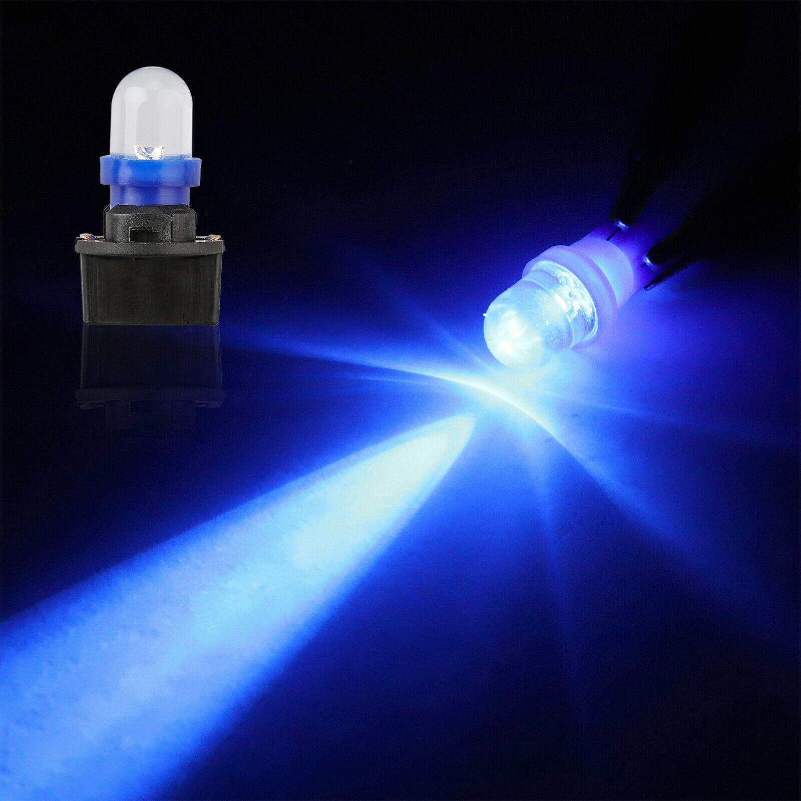 10PCS Blue T10 194 LED Bulbs for Instrument Gauge Cluster Dash Light With Sockets - KinglyDay