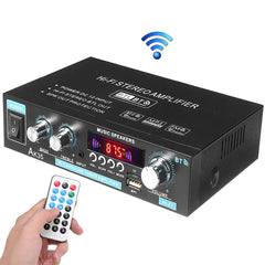 800W Hifi Stereo Bluetooth Amplifier for Home & Car with Remote & LCD Display