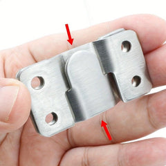 Stainless Steel Herringbone Clasp Insert Picture Frame Gallery Pendant Link Picture Clasp Bed Mirror Frame Fastener 2 Pieces - KinglyDay