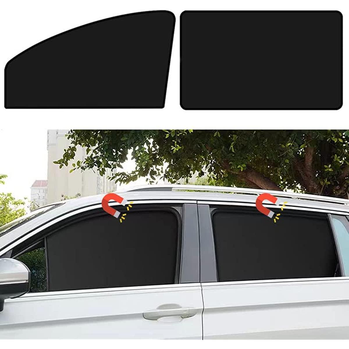 Car Side Window Sun Shades, Window Sunshades Privacy Curtains, 100% Block Light for Breastfeeding, Taking a nap, Changing Clothes, Camping - KinglyDay