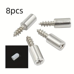 8 Self Tapping Screws, Integrated Partition Plate, Fastener, Wardrobe, Fixed Support, Hardware Accessories, Shelf, Fastener Holder - KinglyDay