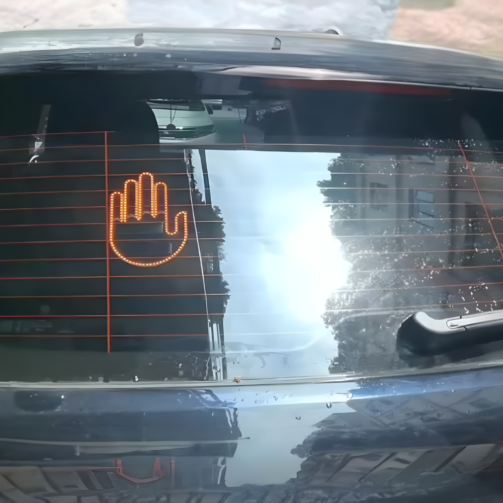 2024 LED Illuminated Gesture Light for Cars - Remote-Controlled Road Rage Signs