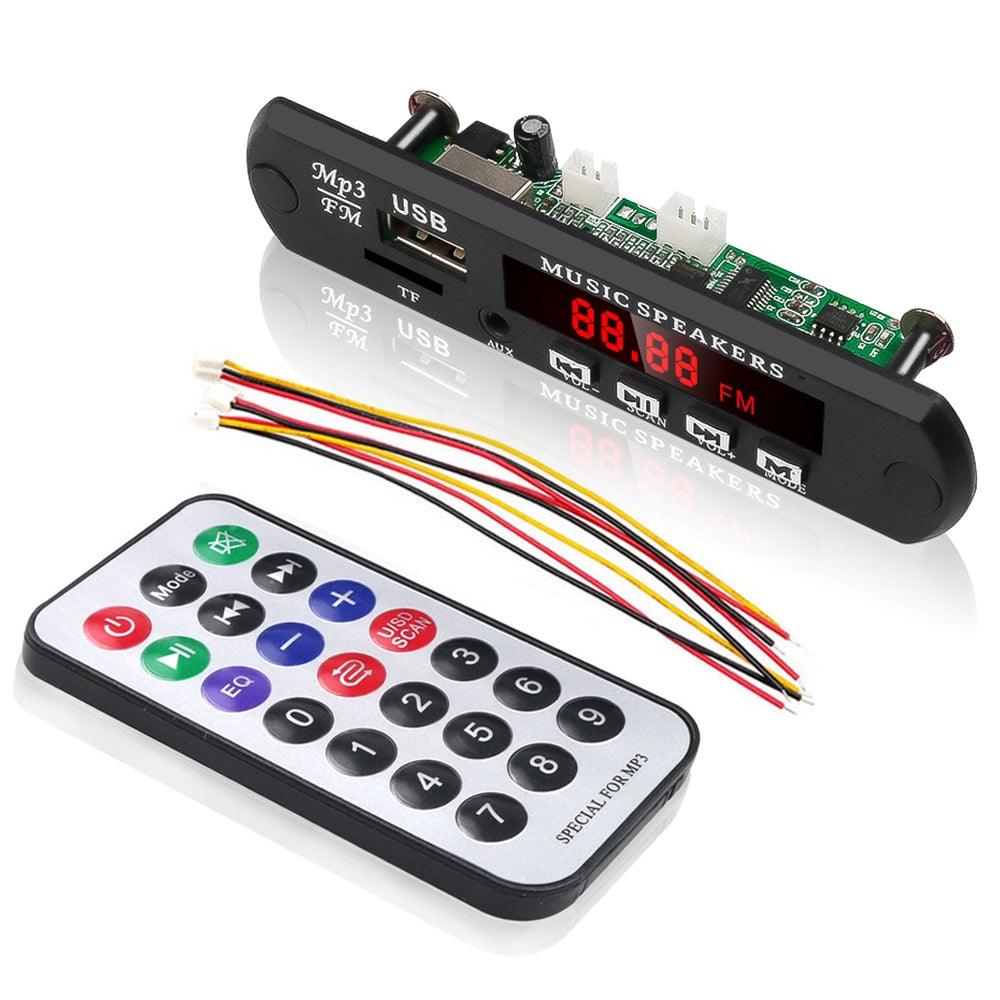 Car Decoder Board MP3 WMA WAV Player Car Audio USB TF FM Radio Module 5V 12V With Remote Control - KinglyDay