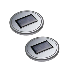 2PCS LED Solar Cup Pad Car Accessories Light Cover Interior Decoration Lights - KinglyDay