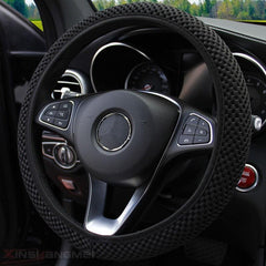 Carbon Fiber Sports Steering Wheel Cover - Universal Fit Steering Wheel Protector - KinglyDay