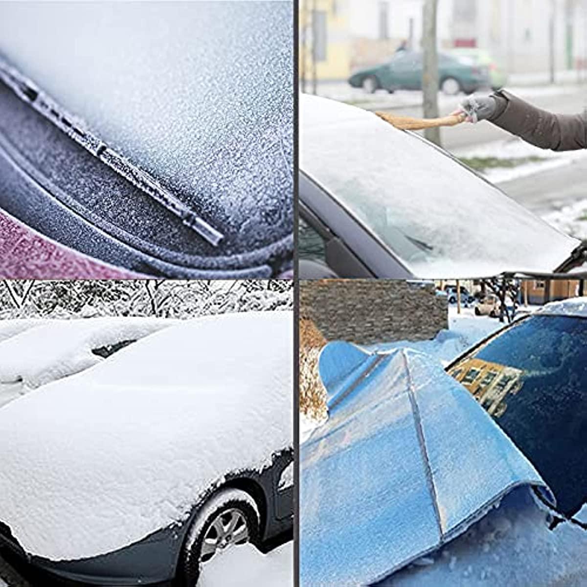 Kinglyday Windshield Snow Cover Front Window Cover for Snow, Ice & Wiper Protector | All Weather Car Sunshade Fits Most Sedans - KinglyDay