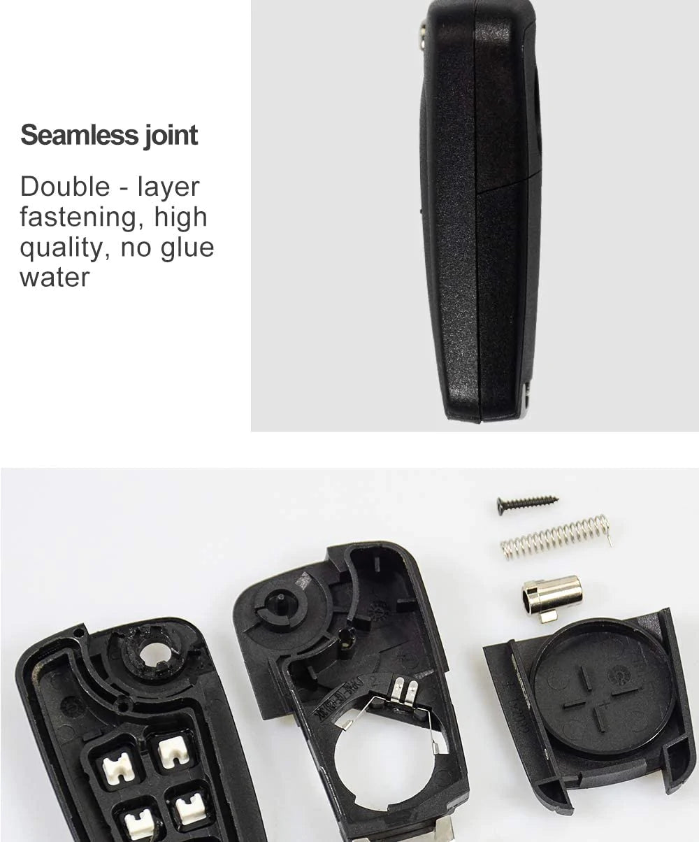 Flip Folding Remote Car Key Fob Cover Case Shell for Camaro Cruze Equinox Sonic Terrain 5 Button HU100 Blade - KinglyDay