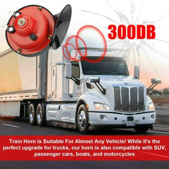 1 Pair 300DB Super Loud Train Horn for Truck Train Boat Car Air Electric Snail Single Horn - KinglyDay