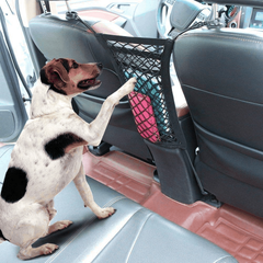 3-Layer Car Mesh Organizer,Seat Back Net Bag,Barrier of Backseat Pet Kids - KinglyDay