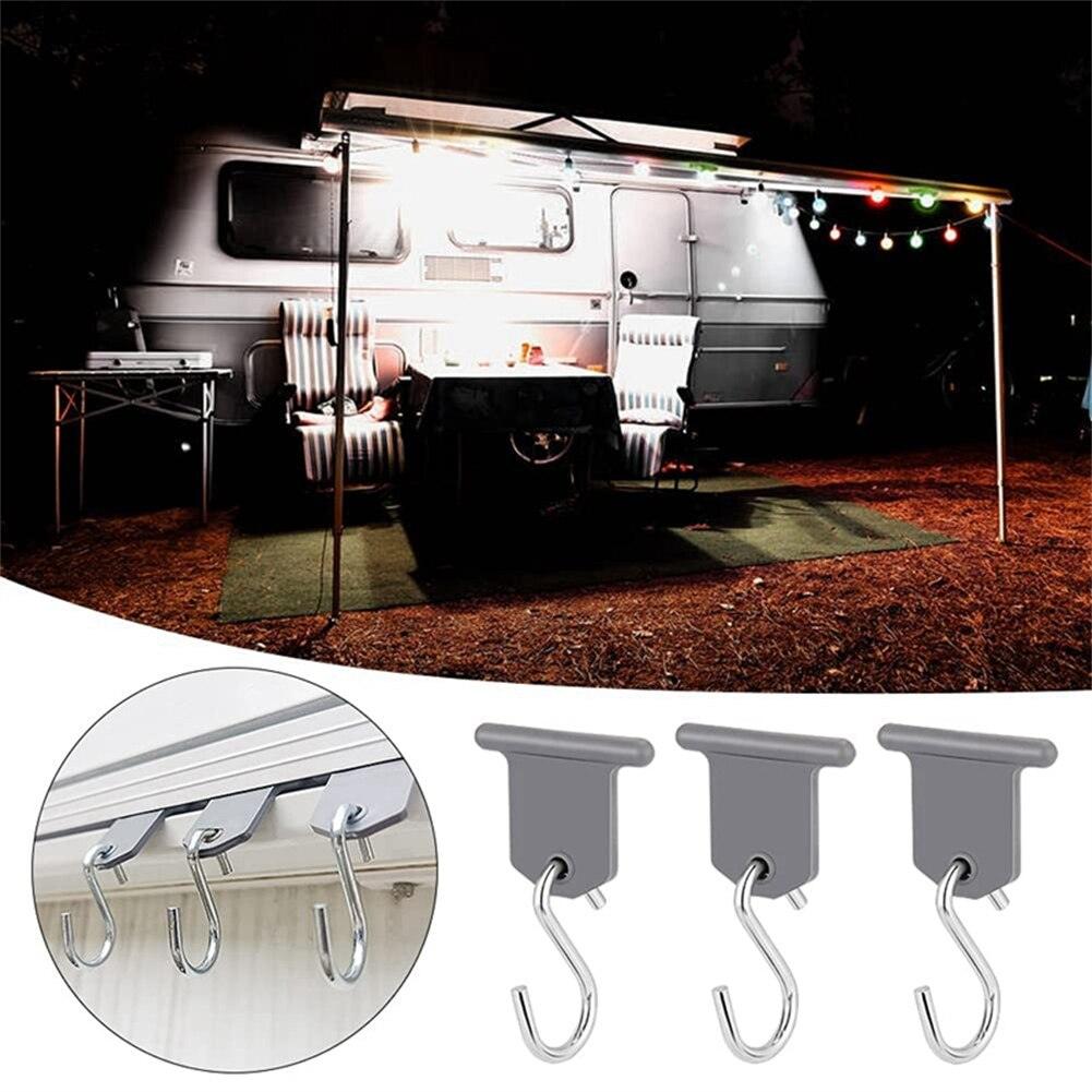 8Pcs Outdoor Camping Awning Hooks Fastener Clips RV Tent Clips For Caravan Camper Trailer - KinglyDay