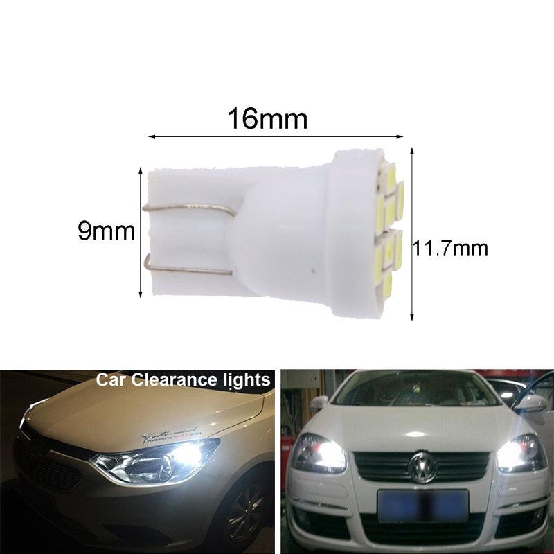 5x T10 W5W LED Lamp For Car Interior Instrunment 12V Auto Reading Dome License Plate Trunk Luggage 5W5 Super Bright White - KinglyDay
