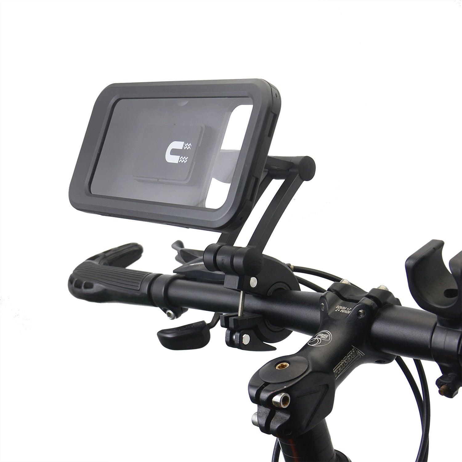 Adjustable Waterproof Bicycle Mobile Phone Holder Mount Universal Bike Motorcycle Handlebar Cell Phone Support Mount Bracket Bag - KinglyDay