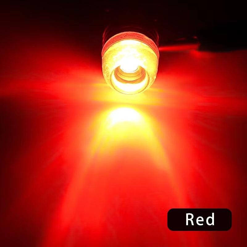 1 Pcs Red 1157 BAY15D P21/5W Strobe LED Flashing Projector Lamps for Car Tail Brake Lights Auto Transform Signal Lamp - KinglyDay