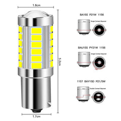 1pc LED Brake Lamps 1156 BA15S P21W 1157 P21/5W BAY15D BAU15S PY21W - KinglyDay