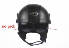 KLD23215738 Motorcycle Helmet PU Leather Retro - KinglyDay