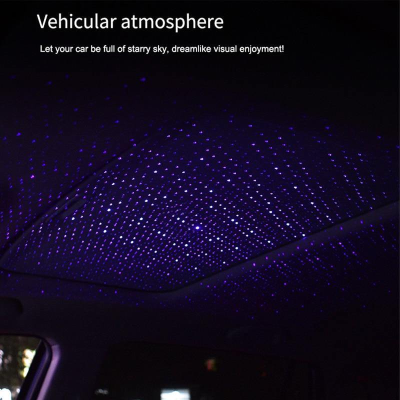 USB Car Accessories Interior Atmosphere Star Sky Lamp Ambient Star Night Lights - KinglyDay