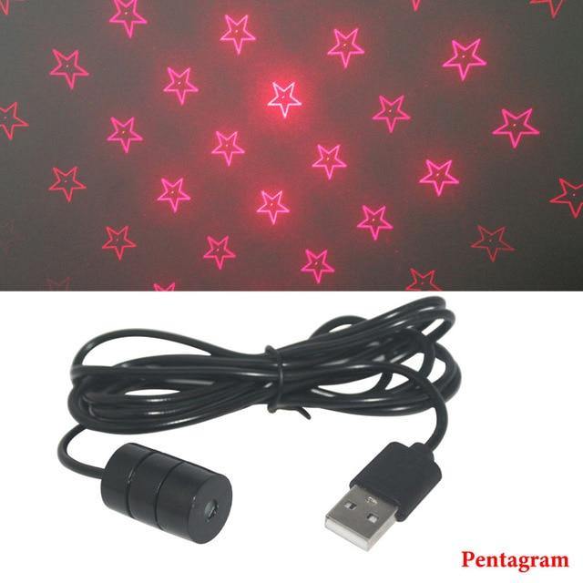 USB Car Accessories Interior Atmosphere Star Sky Lamp Ambient Star Night Lights - KinglyDay