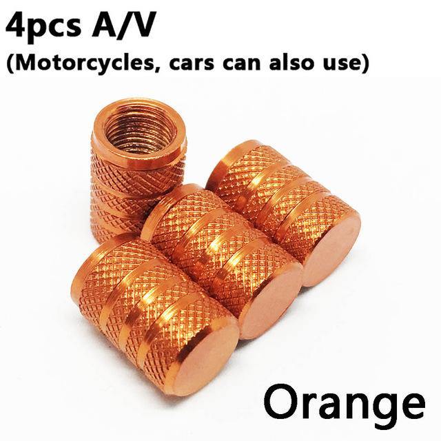 4pcs Aluminium Car Wheel Tyre Valve Stem Air Dust Cover Screw Caps Accessories - KinglyDay