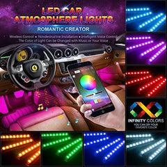 RGB LED Neon Interior Atmosphere Light Wireless Android IOS Control - KinglyDay