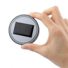 2PCS LED Solar Cup Pad Car Accessories Light Cover Interior Decoration Lights - KinglyDay