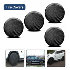 4PCS 26"-27" Waterproof Wheel Tire Covers Sun Protector for Truck Car RV Trailer SUV Black - KinglyDay