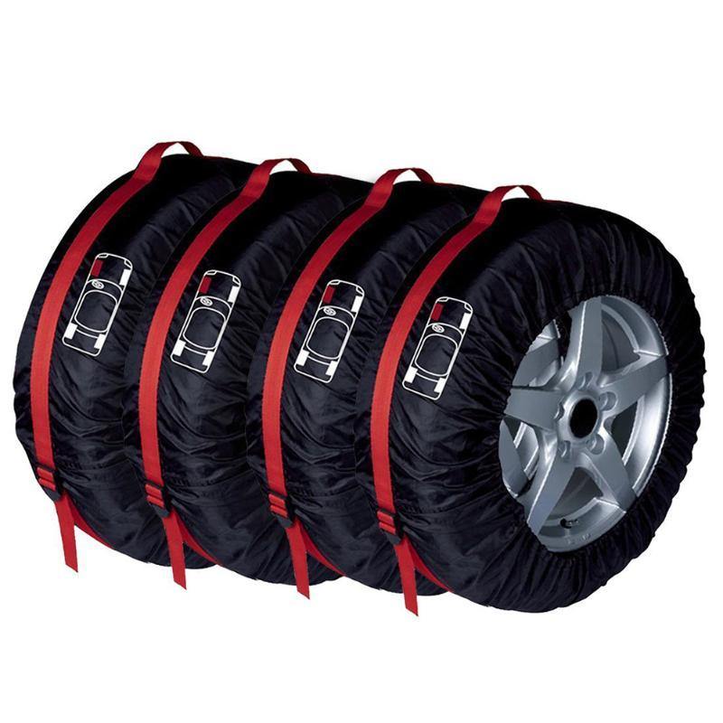 4Pcs Spare Tire Cover Case Polyester Tire Storage Bags Wheel Protector - KinglyDay