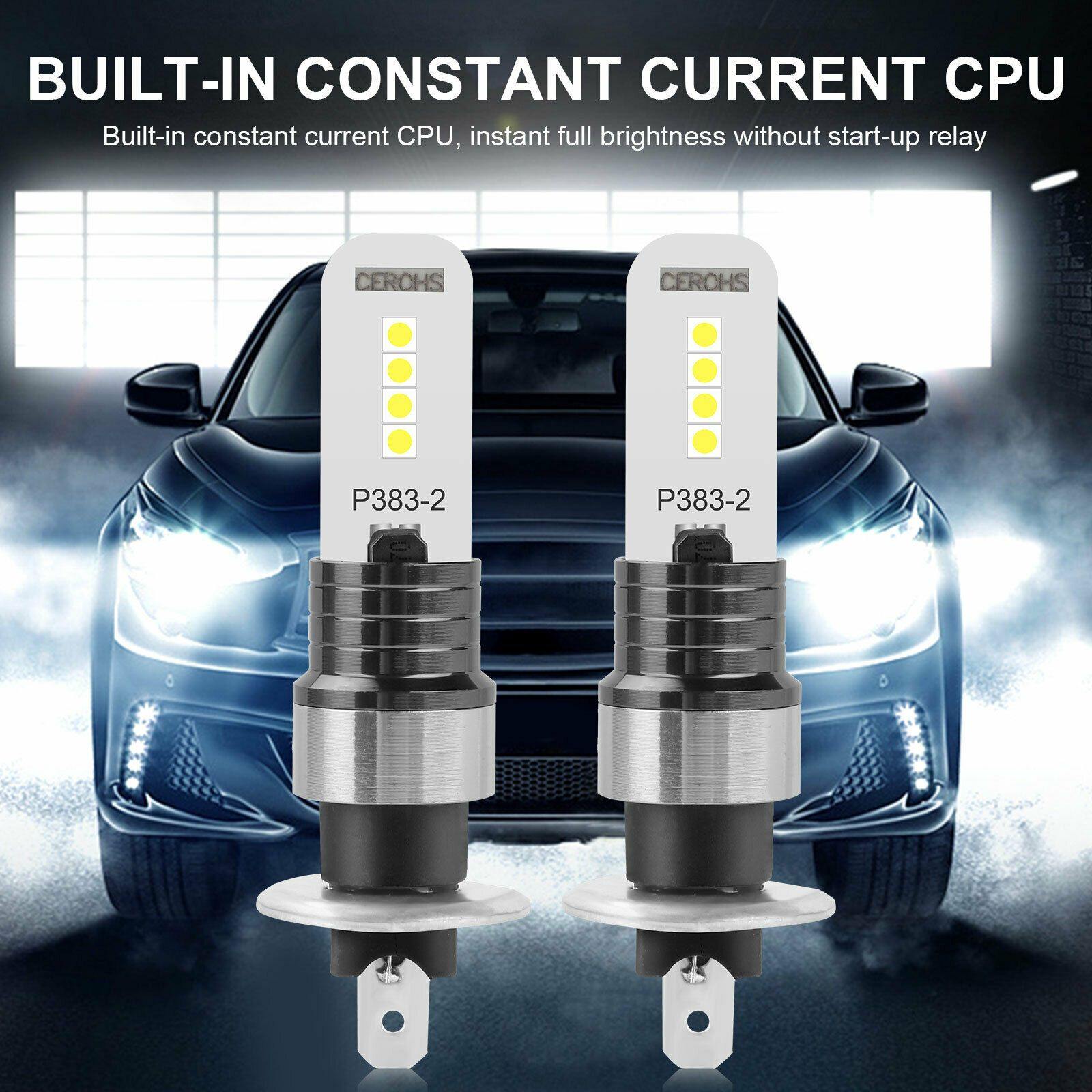 4PCS Xenon 6000K Super White LED Fog Driving Brake Lights Kit Turn Signal Bulbs - KinglyDay