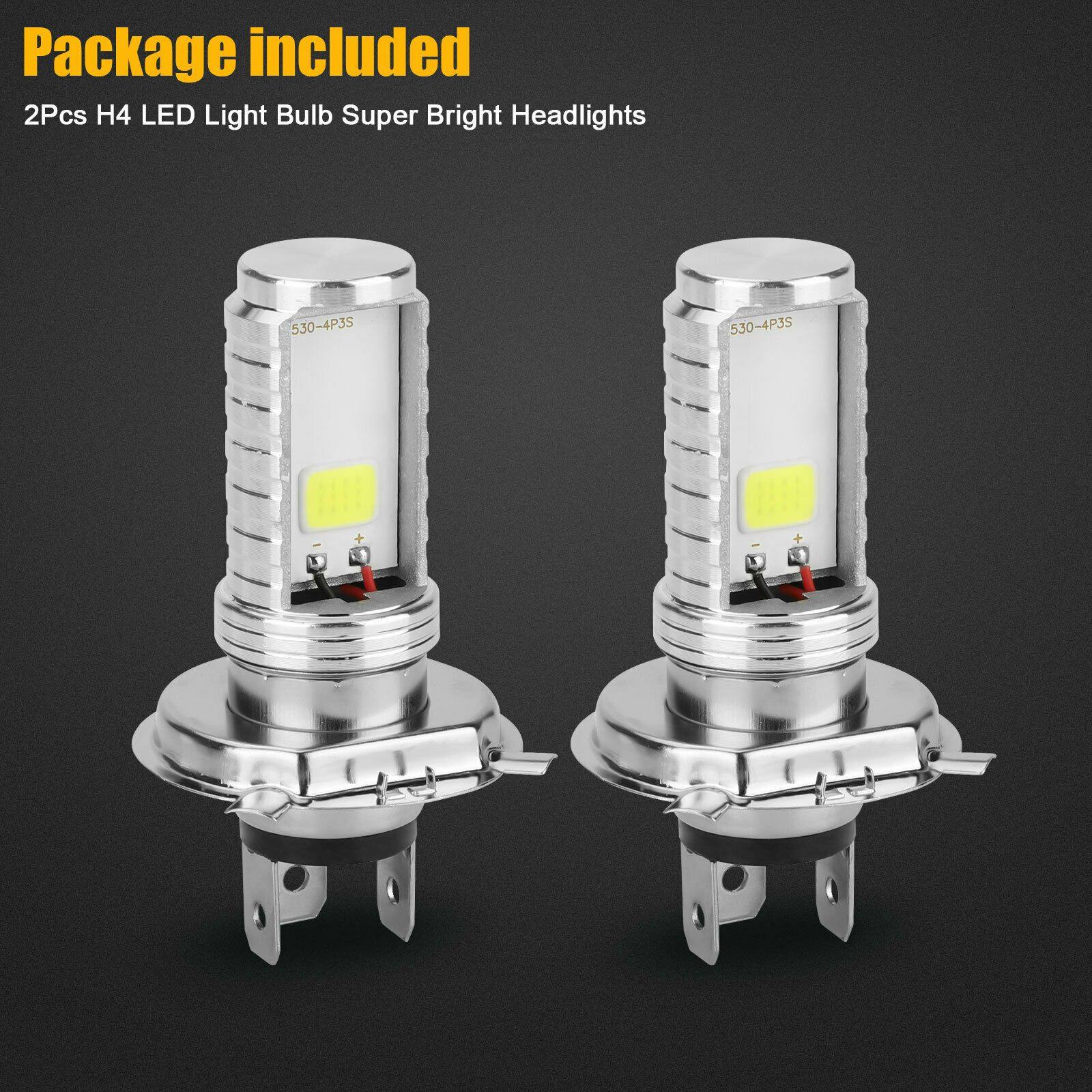 2PCS H4 9003 HB2 6000K LED Headlight High & Low Beam Bulbs Kit Super Bright White - KinglyDay