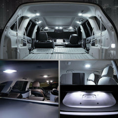 10x White LED T10 194 168 W5W Interior Map Car Trunk License Plate Light Bulbs - KinglyDay