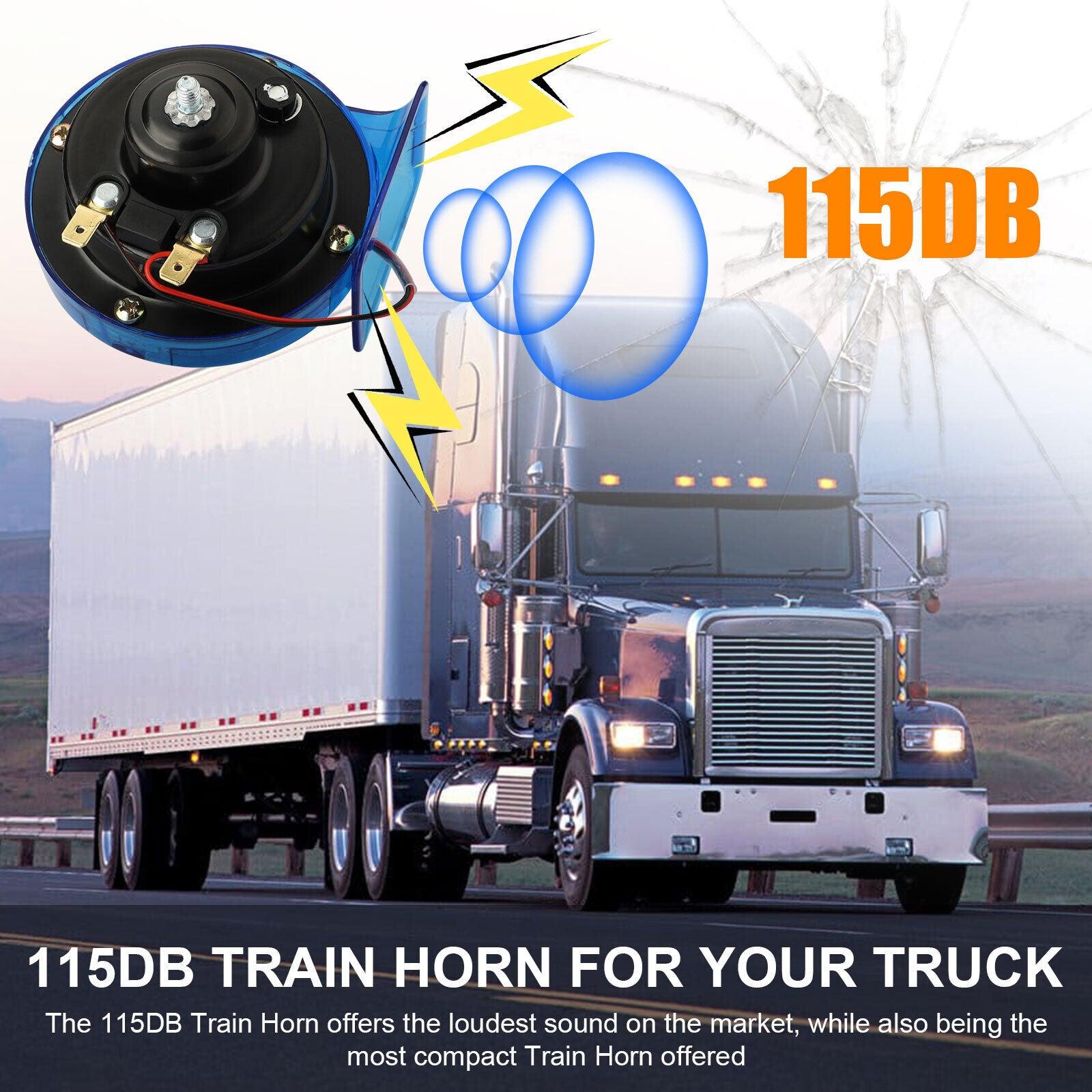 115DB 12V Super Loud Electric Train Snail Air Horn For Motorcycle Car Truck Boat - KinglyDay