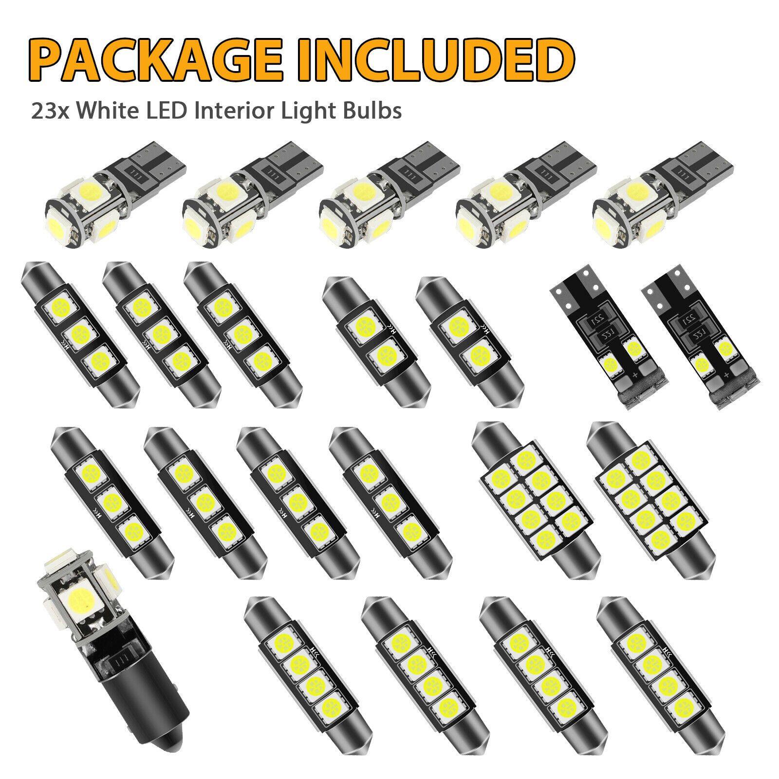 23PCS White LED Light Interior Package Kit for T10 & 31mm Map Dome + License Plate - KinglyDay
